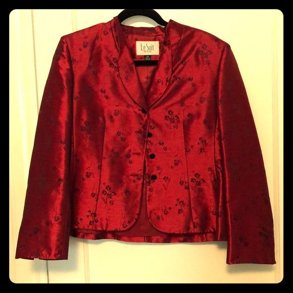 Le Suit Dresses & Skirts - Le Suit Red Petite Jacket and Skirt